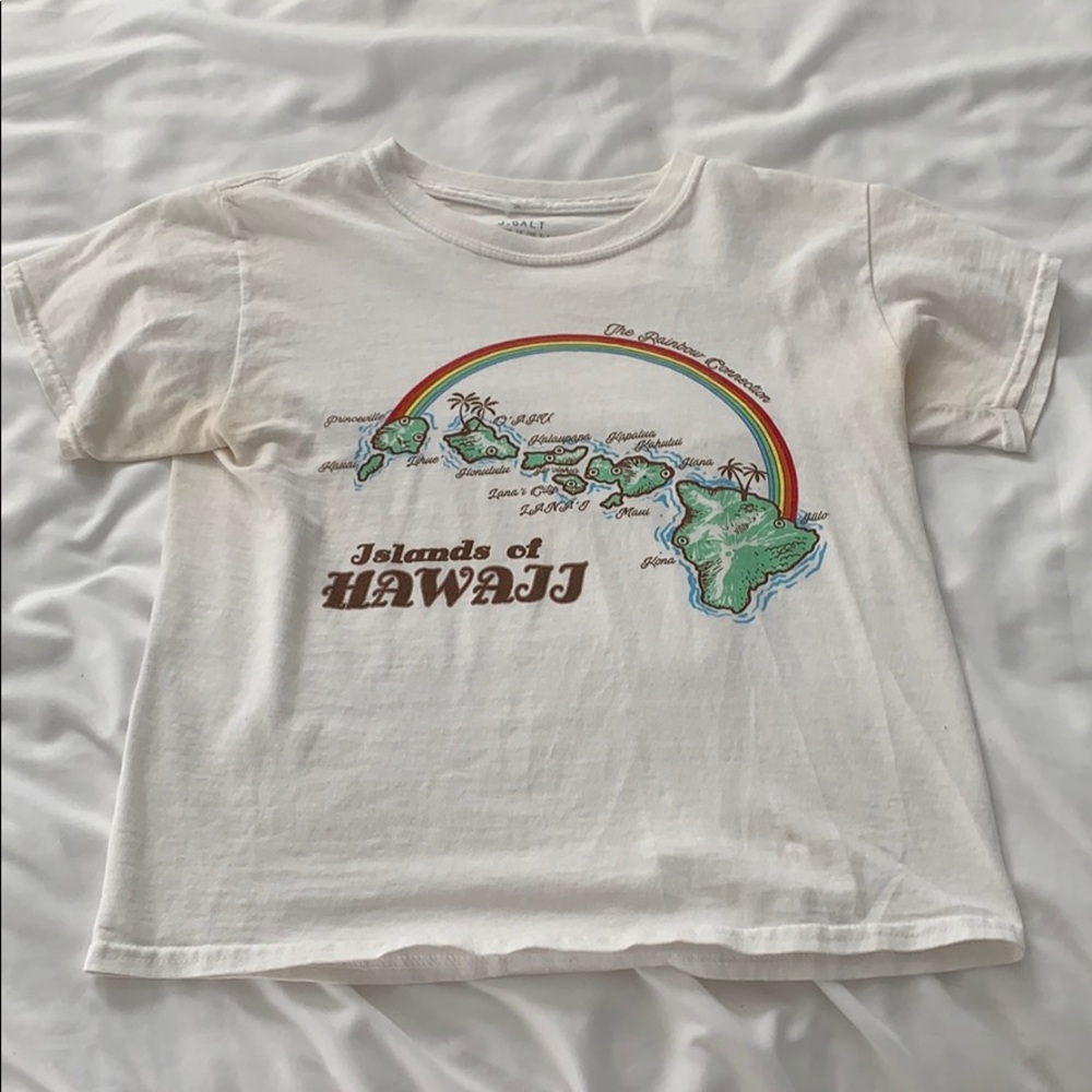 White cropped Hawai’i tee